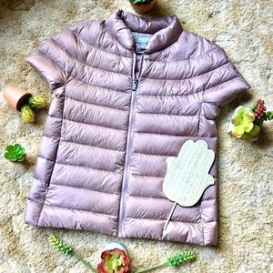 martha stewart short sleeve puffer jacket